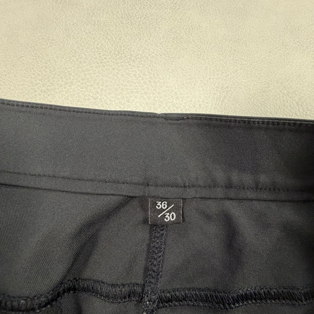 Public Rec Mens Workday Pants Black 36x30 Tapered Stretch Golf Commuter Chino